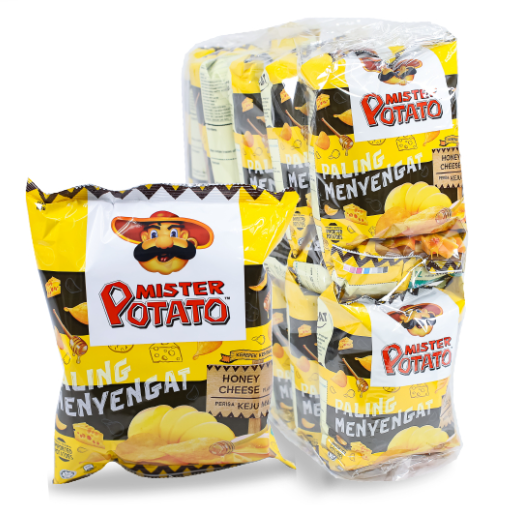 (Loose Pack) Mister Potato Chips Honey Cheese 60g x 12 (+30g)